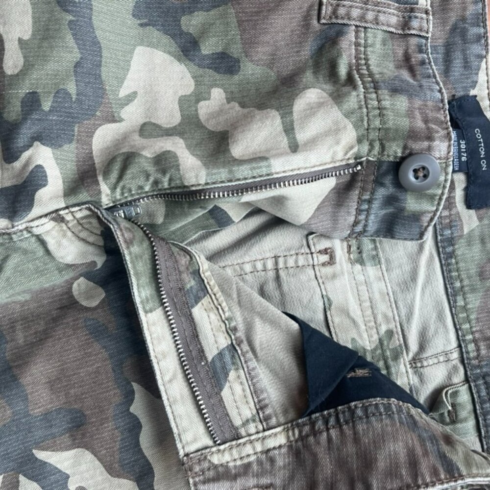 Cotton On Camo Cargo Pants | Pre-Owned | Excellent Condition - Picture 4 of 9